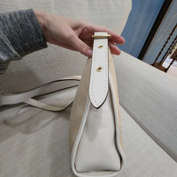 Nwot Coach Dufflette Signature Light Khaki Crossbody Bag Purse - Picture 9 of 12